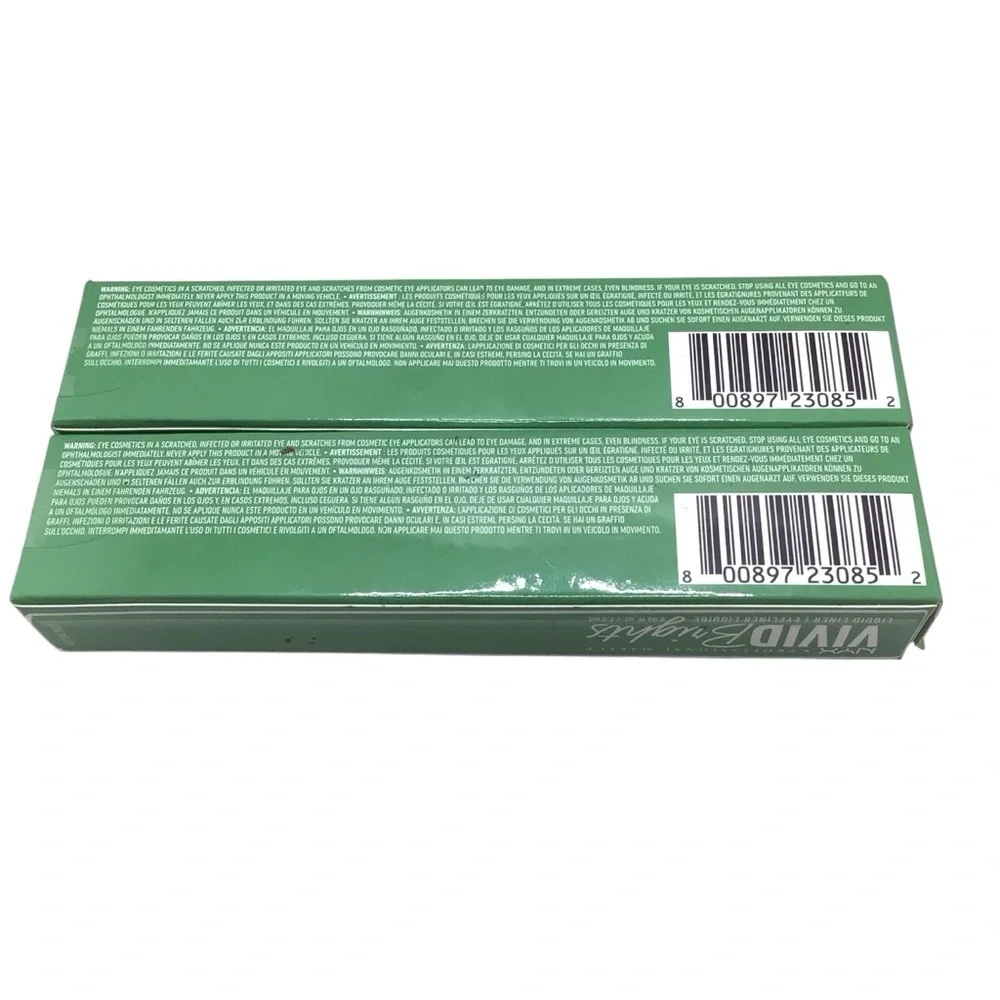 (2)-NYX PROFESSIONAL MAKEUP Vivid Brights Liquid Eyeliner Liner - GHOSTED GREEN